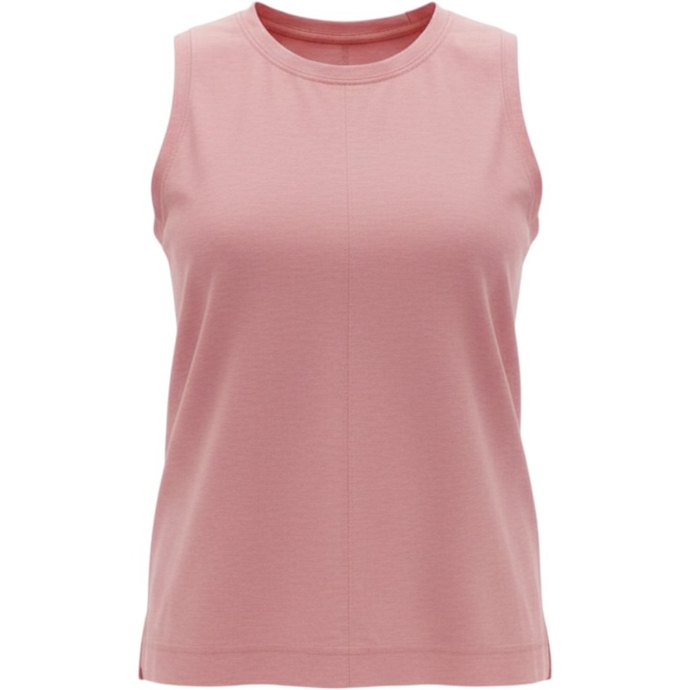 All in Motion Womens Heathered Pink Sleeveless Activewear Tank Top Crew Neck